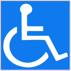 Handicapped Wheelchair Accessible Sticker – vinyl decal printed in the USA