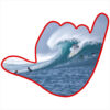 Hang Loose Surfing Wave Sticker – vinyl decal printed in the USA