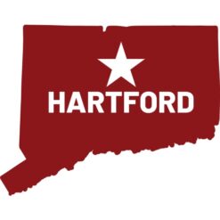 Hartford CT State Shaped Sticker – vinyl decal printed in the USA