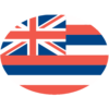 Hawaii Flag Oval Sticker – vinyl decal printed in the USA