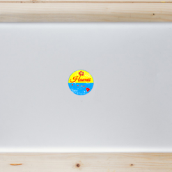 Hawaii Islands State Distressed Laptop Sticker shown on a laptop lid