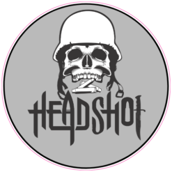 Head Shot Skull Sticker – vinyl decal printed in the USA