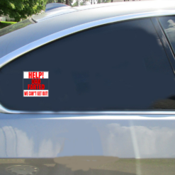 Help Dad Farted Car Sticker shown on a vehicle rear window