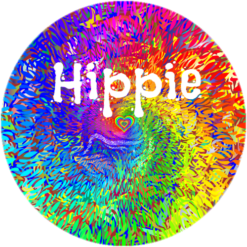Hippie Psychedelic Trippy Circle Sticker – vinyl decal printed in the USA