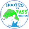 Hooked On Bass Fishing Circle Sticker – vinyl decal printed in the USA