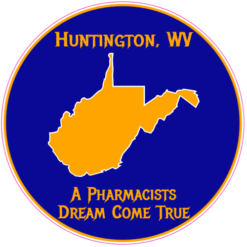 Huntington West Virginia Pharmacy Sticker – vinyl decal printed in the USA