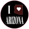 I Love Arizona State Sticker – vinyl decal printed in the USA