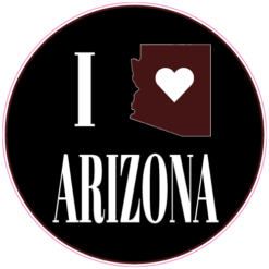I Love Arizona State Sticker – vinyl decal printed in the USA