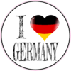 I Love Germany Sticker – vinyl decal printed in the USA