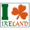 I Love Ireland Shamrock Sticker – vinyl decal printed in the USA