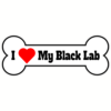 I Love My Black Lab Dog Bone Sticker – vinyl decal printed in the USA