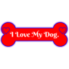 I Love My Dog Bone Sticker – vinyl decal printed in the USA