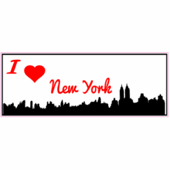 I Love New York City Sticker – vinyl decal printed in the USA