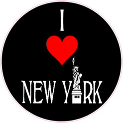 I Love New York Lady Liberty Sticker – vinyl decal printed in the USA
