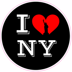 I Love New York Statue of Liberty Sticker – vinyl decal printed in the USA