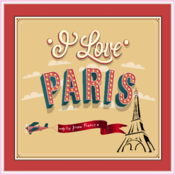 I Love Paris Sticker – vinyl decal printed in the USA
