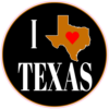 I Love Texas State Sticker – vinyl decal printed in the USA
