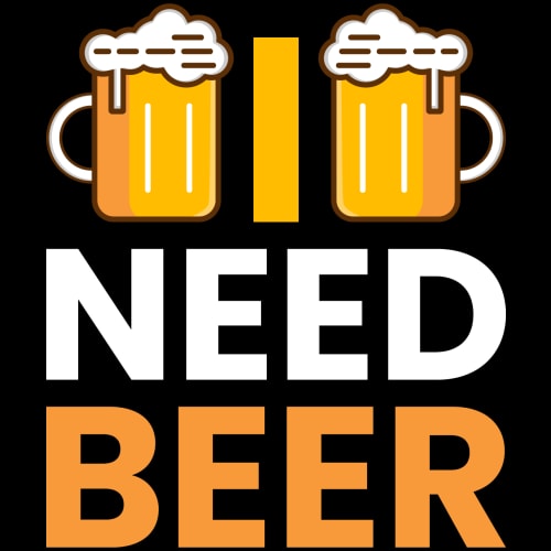 I Need Beer Sticker – vinyl decal printed in the USA