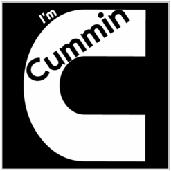 I'm Cummin Racing Sticker – vinyl decal printed in the USA