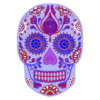Ice Blue Sugar Skull Sticker – vinyl decal printed in the USA