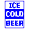 Ice Cold Beer Sign Sticker – vinyl decal printed in the USA