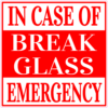 In Case Of Emergency Break Glass Sticker – vinyl decal printed in the USA