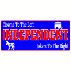 Independent Voter Sticker – vinyl decal printed in the USA