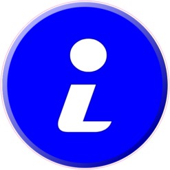 Information Icon Circle Sticker – vinyl decal printed in the USA