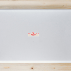 Innsbruck Austria Mountain Laptop Sticker shown on a laptop lid