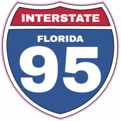 Interstate 95 Road Sign Florida Sticker – vinyl decal printed in the USA