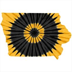 Iowa Tie Dye State Sticker – vinyl decal printed in the USA