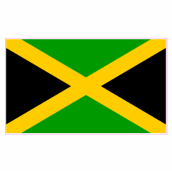 Jamaica Flag Sticker – vinyl decal printed in the USA