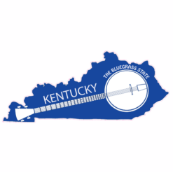 Kentucky Banjo The Bluegrass State Sticker – vinyl decal printed in the USA