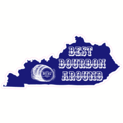 Kentucky Best Bourbon Around Sticker – vinyl decal printed in the USA