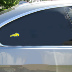 Kentucky Sun Shines Bright Car Sticker shown on a vehicle rear window