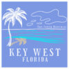 Key West Beach Scene Sticker – vinyl decal printed in the USA