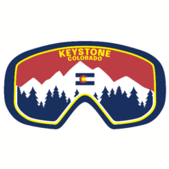 Keystone Colorado Ski Goggles Sticker – vinyl decal printed in the USA
