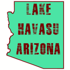 Lake Havasu Arizona State Shaped Sticker – vinyl decal printed in the USA
