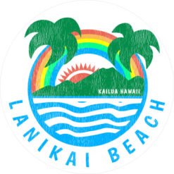 Lanikai Beach Kailua Hawaii Sticker – vinyl decal printed in the USA