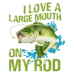 Large Mouth On My Rod Sticker – vinyl decal printed in the USA