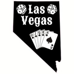 Las Vegas Cards And Dice Nevada Sticker – vinyl decal printed in the USA