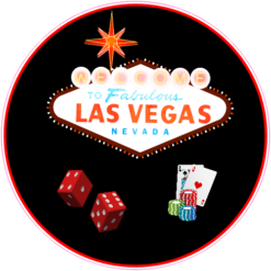 Las Vegas Gambling Circle Sticker – vinyl decal printed in the USA