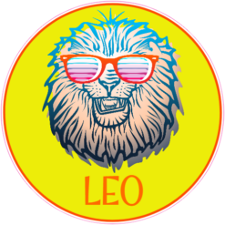 Leo Zodiac Cool Lion Sticker – vinyl decal printed in the USA