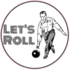 Let's Roll Bowling Circle Sticker – vinyl decal printed in the USA