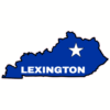 Lexington Kentucky State Shaped Sticker – vinyl decal printed in the USA