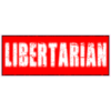 Libertarian Red Distressed Sticker – vinyl decal printed in the USA
