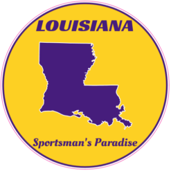 Louisiana State Sportsmans Paradise Sticker – vinyl decal printed in the USA