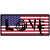 Love Gun American Flag Sticker – vinyl decal printed in the USA