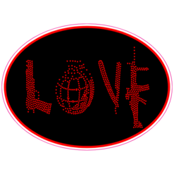 Love Guns Sticker – vinyl decal printed in the USA