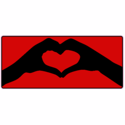 Love Hands Sticker – vinyl decal printed in the USA
